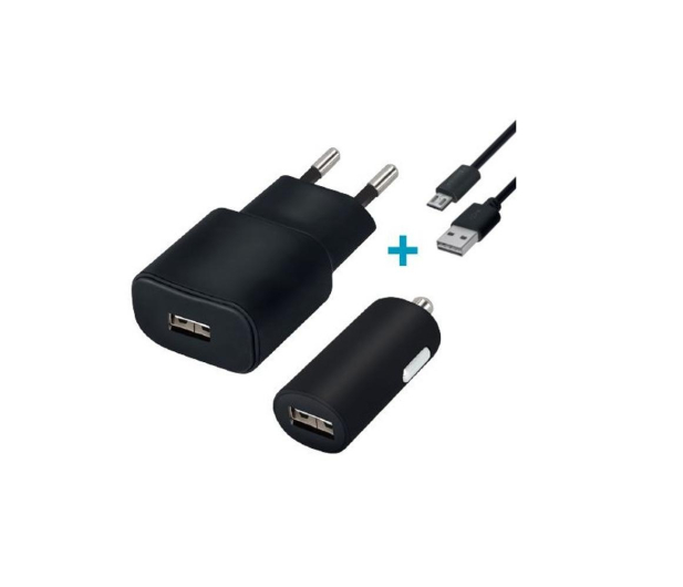 FOREVER sieciowa + samochodowa 1xUSB 2A + kabel Lightning - 1443329 - zdjęcie